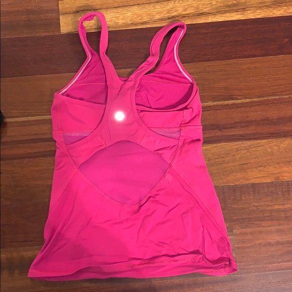 Hot Pink Lululemon Work Out Top - Picture 3 of 4